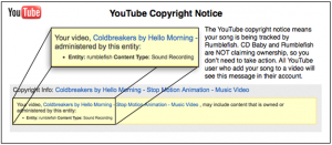 YouTube Content ID Copyright Notice