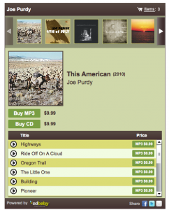 CD Baby Music Store Widget