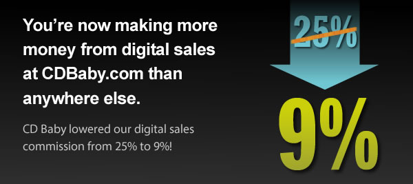 CD Baby's Lower Commission on Digital Sales