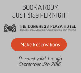 Special rate for conference attendees at Congress Plaza Hotel