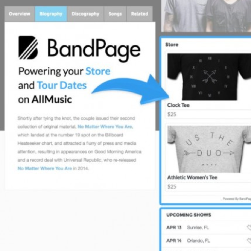 Bandpage now integrated with AllMusic