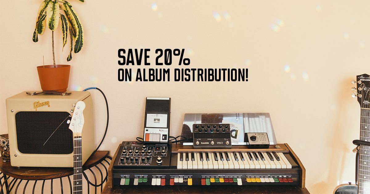 Save 20 on album distribution (CD Baby Pro signups too) and get your music on Spotify, Apple