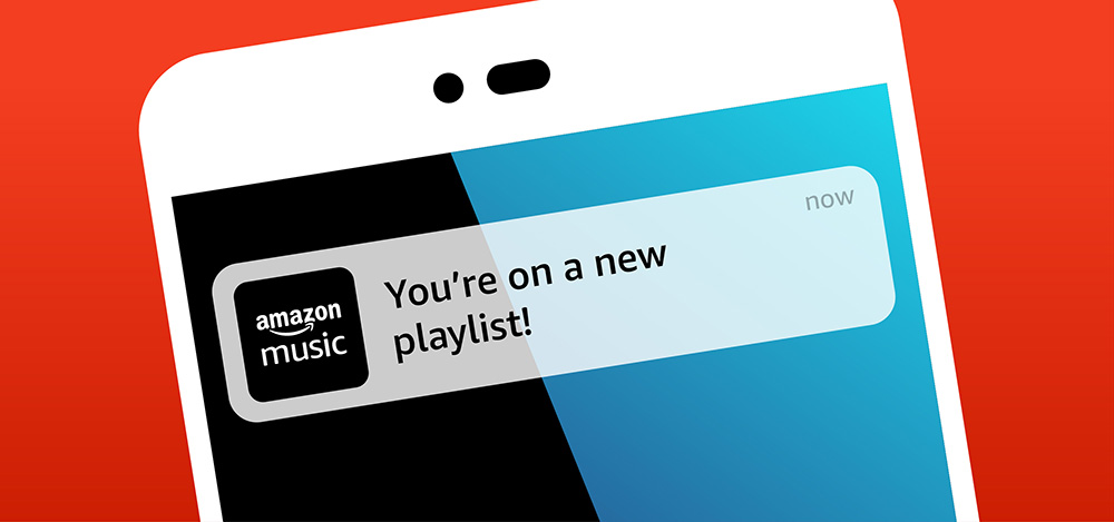 Get push notification for Amazon Music playlist adds