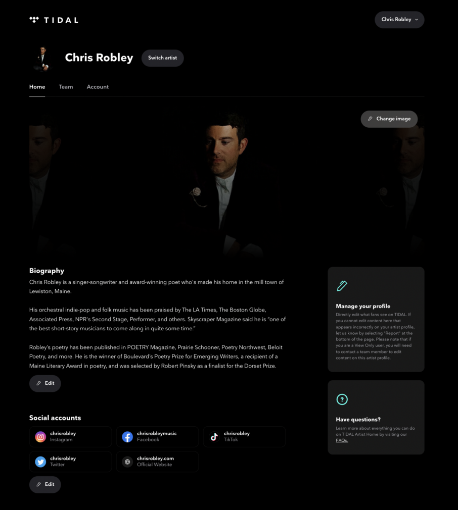 TIDAL Artist Home: Everything Musicians Need to Know | DIY Musician