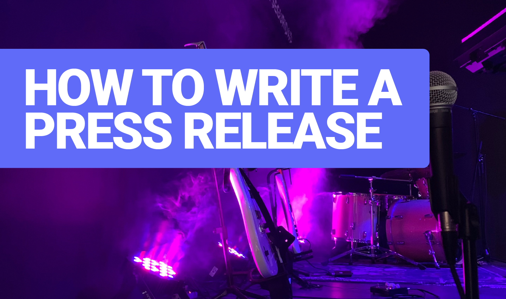 How to write a press release