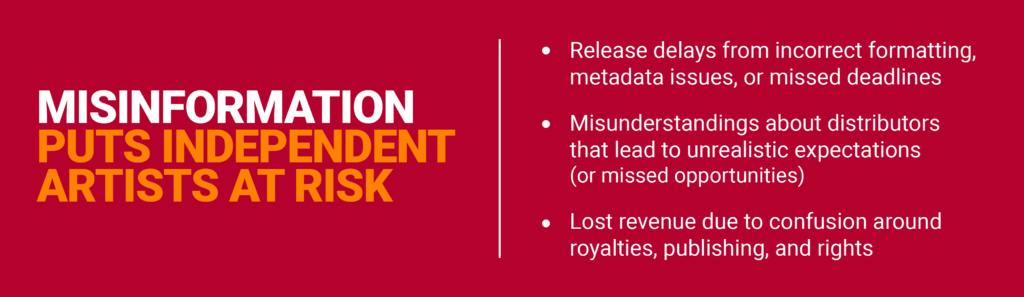 Misinformation puts independent artists at risk